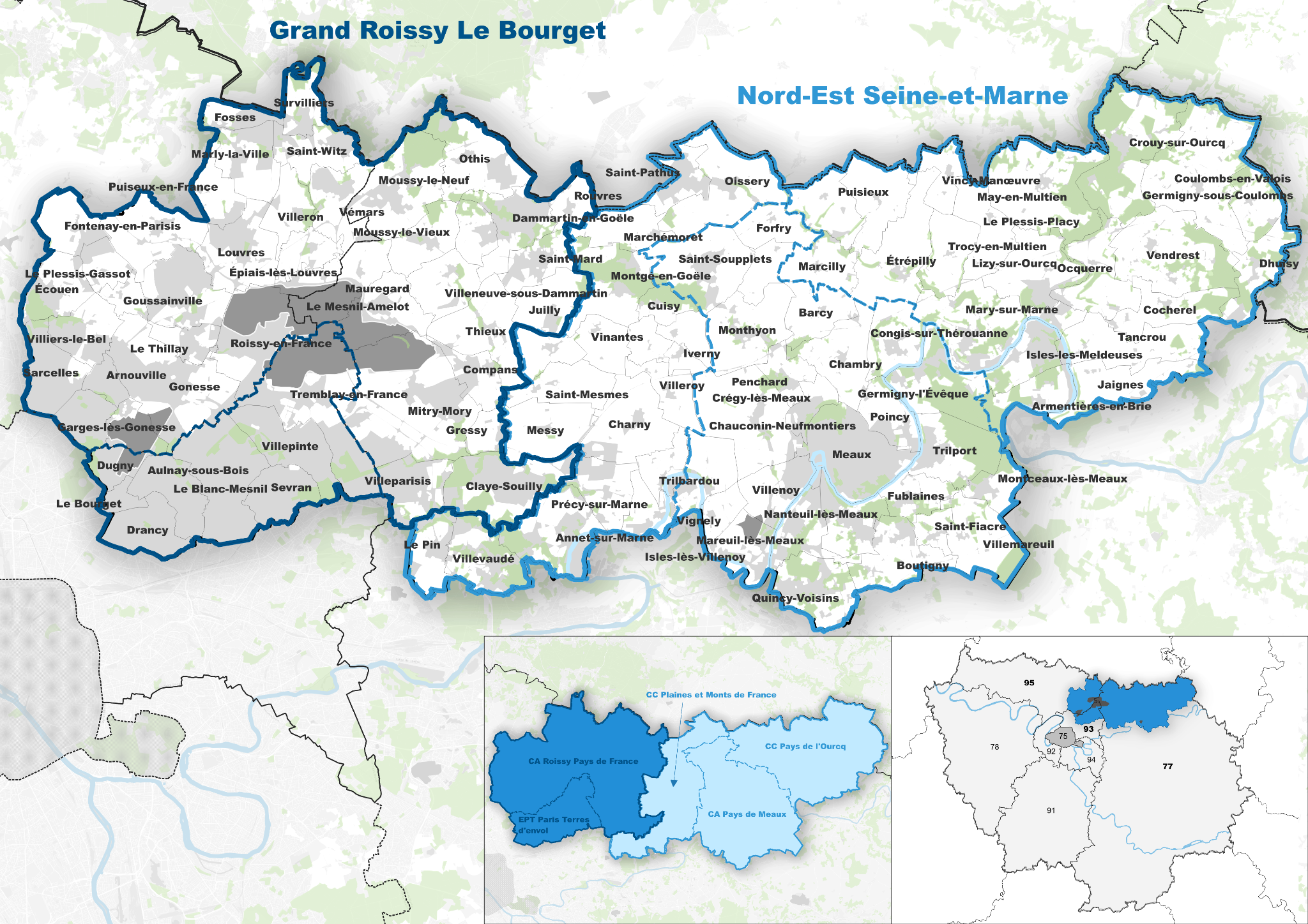 Communes de Paris-CDG et ses alentours